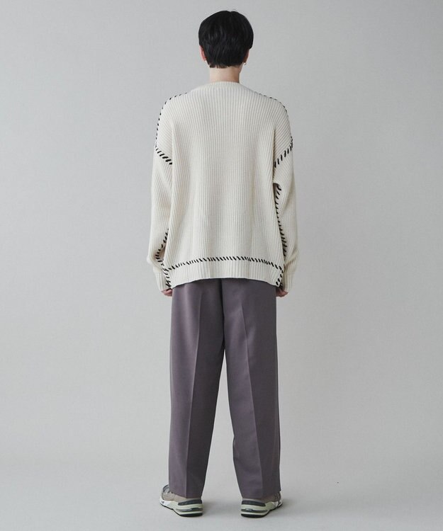 WEGO トロミ　ベルト付きワイドスラックス ダークグレー