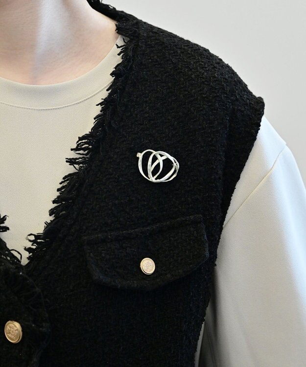 Pisceans スリーストランドブローチ マットシルバー