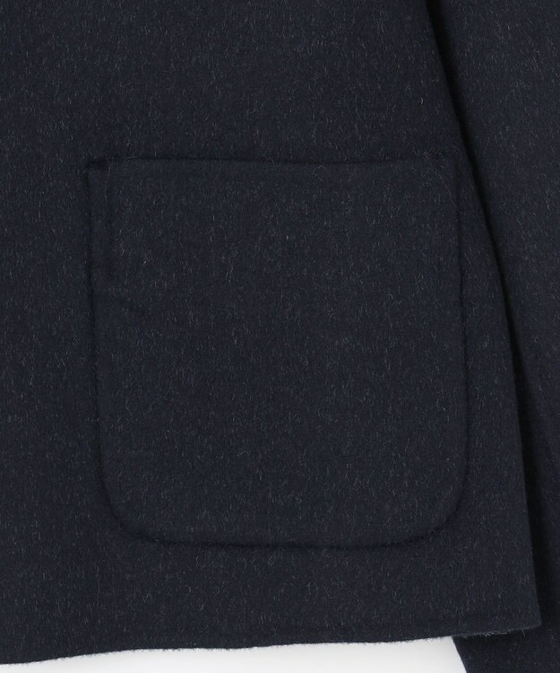 J.PRESS LADIES L 【リバーシブル】ウールナイロン リバー チェック ショート コート ネイビー系