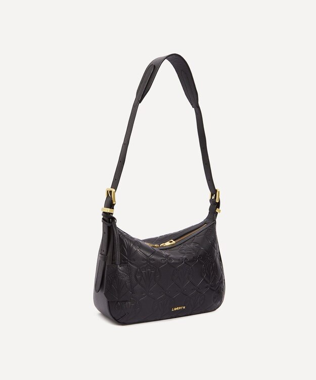 LIBERTY. アイフィス エンボスド コンプトン ショルダーバッグ ブラック
