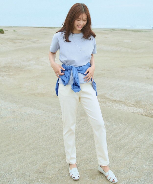 ANY L 【新色追加/洗濯機可/UVカット/ウエストゴム/ストレッチ】7daysデイリーパンツ オフ