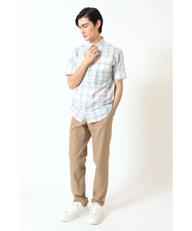 DAKS 50thコットン アニバーサリーチェックシャツ ブルー
