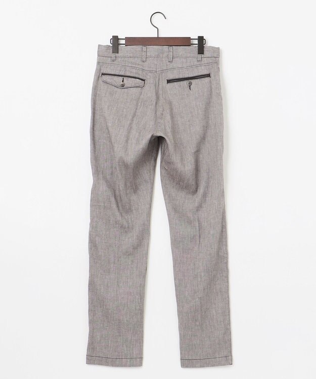 JOSEPH ABBOUD 【ウエストも伸びる/ストレッチ】 リヨセルリネンムーブパンツ ダークブラウン系