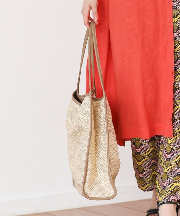 Green Parks ａｎｄｍｉｋｋａパイピング箔雑材トートバック Gold