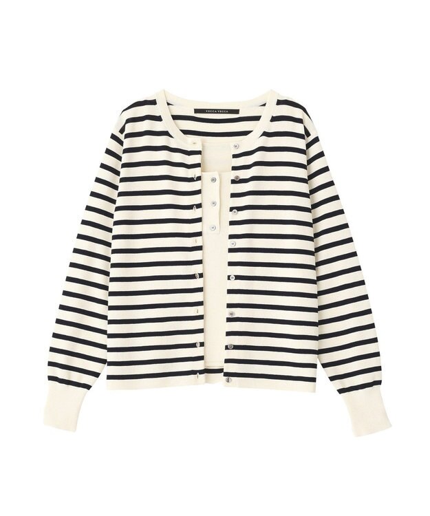 YECCA VECCA [UVカットマシンウォッシャブル]アンサンブルニット Pink