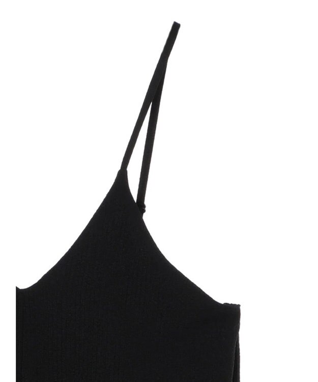 AMERICAN HOLIC 丈違いフクレジャガードキャミワンピース Black