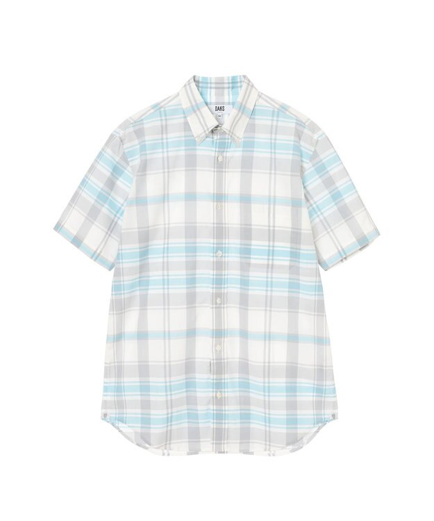 DAKS 50thコットン アニバーサリーチェックシャツ ブルー