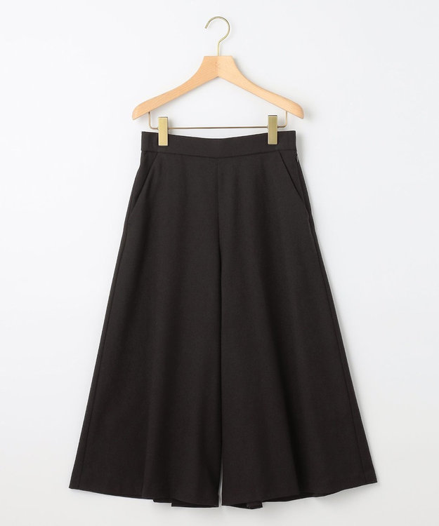 組曲 T/Rツイルストレッチ フレアパンツ ブラック系