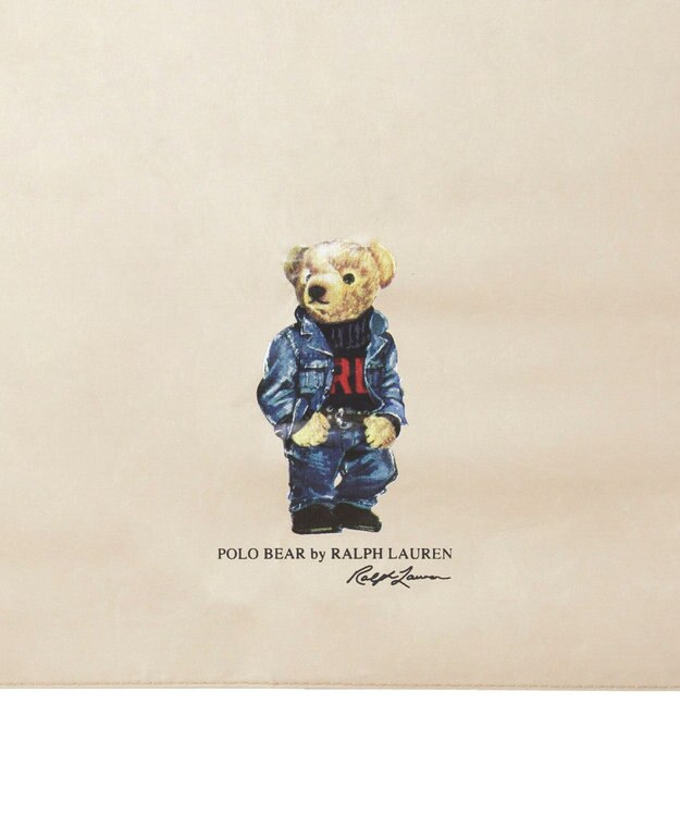 MOONBAT 【遮熱・遮光】POLO RALPH LAUREN(ポロ ラルフローレン)CORE DENIM BEAR ポロベア 晴雨兼用 雨傘  折りたたみ傘 ベージュ