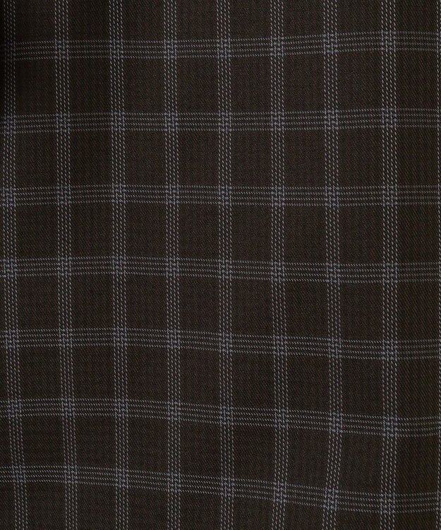 earth music&ecology フリルチェックブラウス Dark Brown