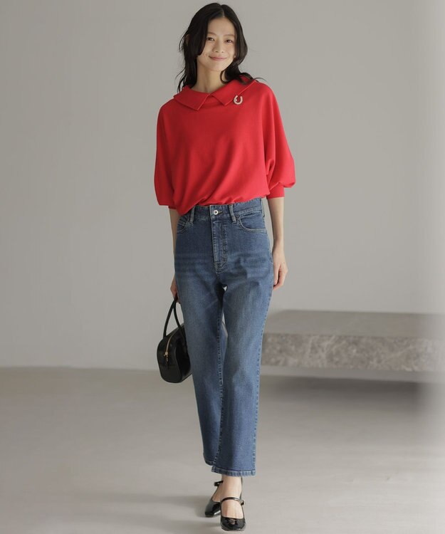 組曲 ミッドデニム パンツ ユーズドブルー系