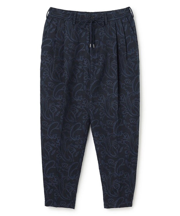 JOSEPH HOMME 【新柄】エス二カルスラブジャガード ドロスト付ワイドテーパードパンツ/ ORIGIN CONVERTIBLE ネイビー系