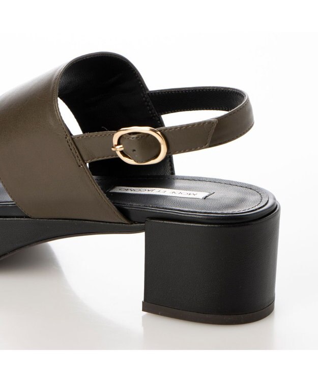 MODE ET JACOMO <MODE ET JACOMO>厚底ダブルベルトサンダル カーキコンビ