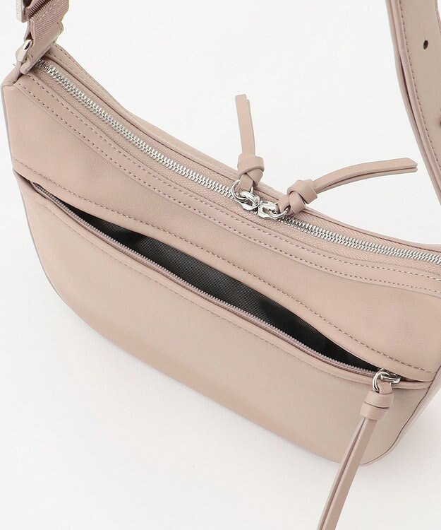 Y'SACCS イタリアンシープ　マルチポーチ付き　ホーボーバッグ グレージュ