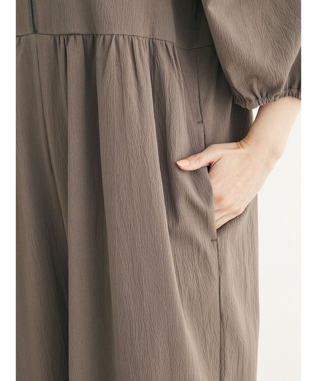 Green Parks ■ＥＳＣＡＲ　タックスリーブワイドオールインワン Gray Beige