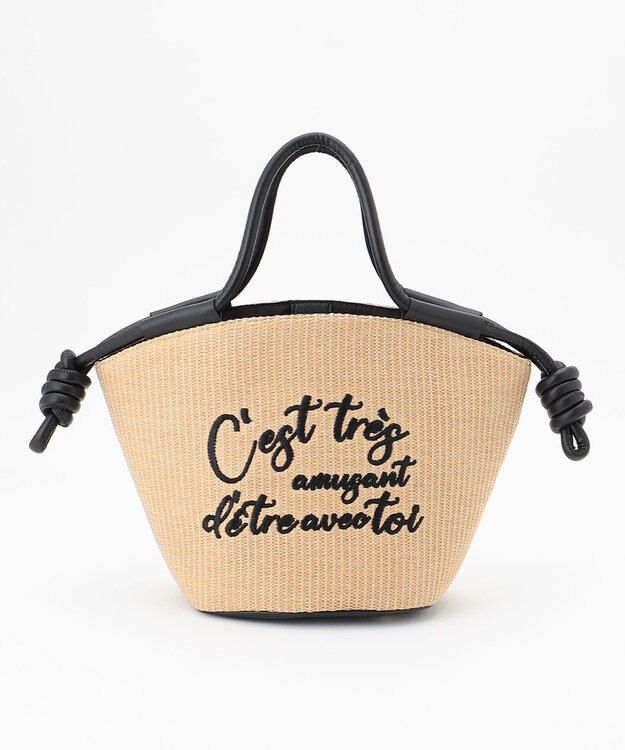 組曲 エンブロイダリーカゴ バッグ ベージュ系