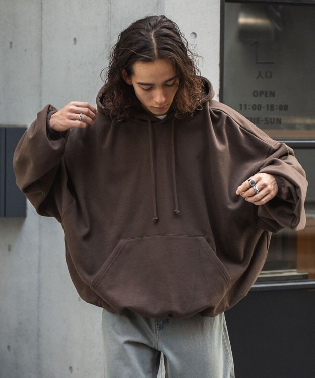 WEGO スーパーBIGバルーンパーカー ブラウン