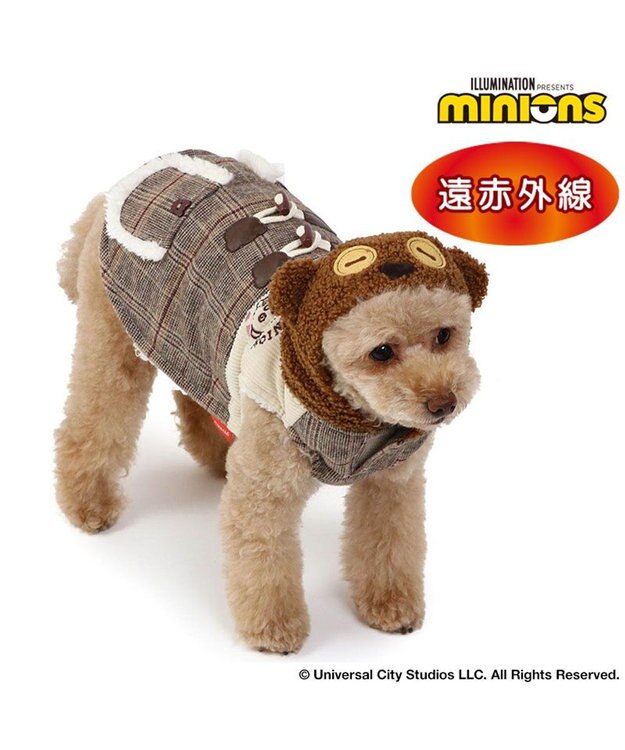 PET PARADISE ミニオン ティム ベスト 《チェック柄》 小型犬 茶
