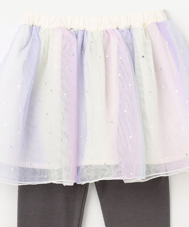 ANY KIDS チュールスカッツ レインボー×グレー