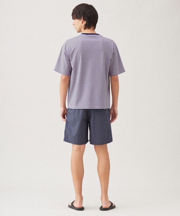 UNFILO MENS 【OCEANS 雑誌・web 掲載】スマート ストレッチ TEE【男女兼用/ギフトにもおすすめ】 ピンクボーダー