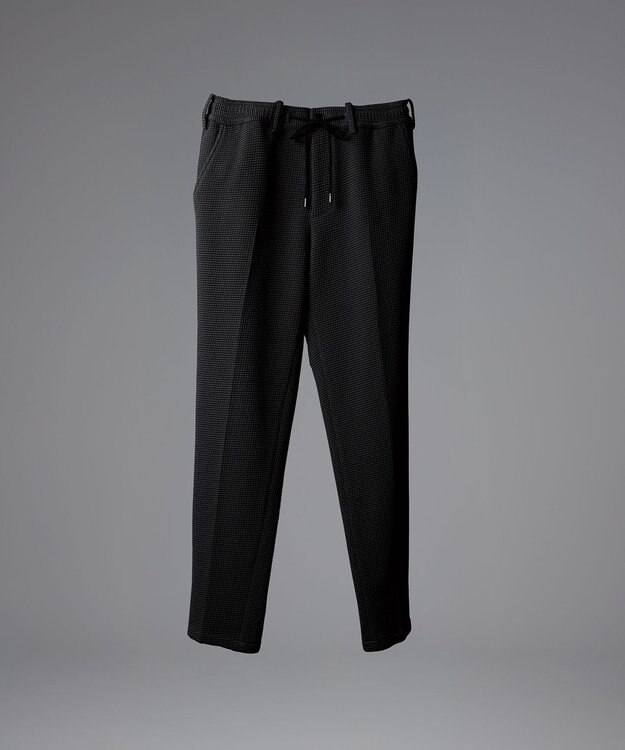 JOSEPH HOMME 【オリジナル素材 /ウエストゴム仕様】ライトタックジャージー  ドロスト付テーパードパンツ / PEGG CONVERTIBLE ブラック系
