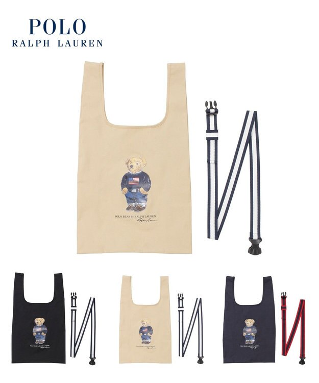 MOONBAT 【WEB限定】POLO RALPH LAUREN（ポロ ラルフ ローレン）ポロベア ベルト付き レインバッグ　 ベージュ