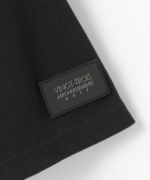 23区GOLF 【MEN】温度調節素材『サーモアジャスト』シンプル ポロシャツ ブラック系