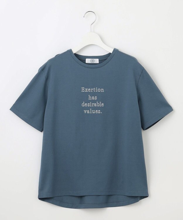 J.PRESS LADIES ロゴTシャツ ダルブルー系