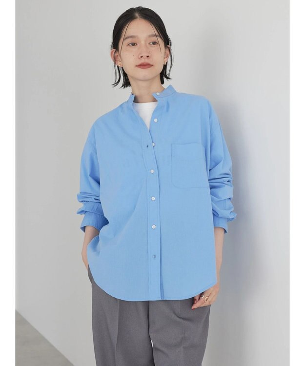 AMERICAN HOLIC 綿ブロードＢＩＧシャツ Sax