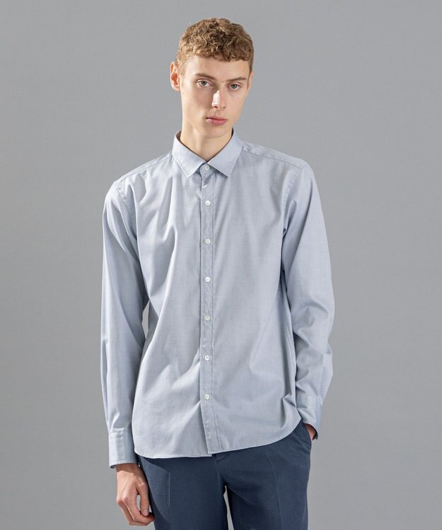 JOSEPH HOMME 【LEON 掲載】80/2オックス　レギュラーカラーシャツ サックスブルー系