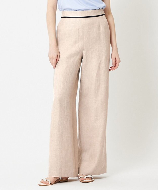 BEIGE， CHESTNUT / ワイドパンツ Flax