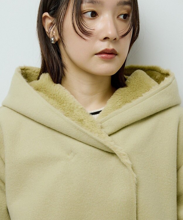 Green Parks フーディガウンコート Yellow