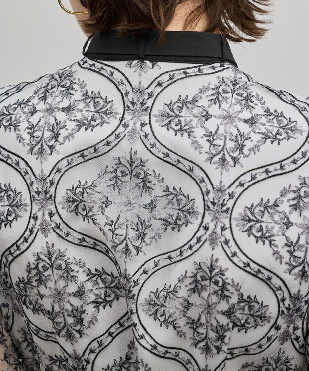 GRACE CONTINENTAL オーナメント刺繍フレアワンピース キナリ