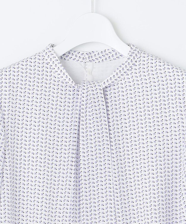 J.PRESS LADIES 幾何プリント ボウタイ カットソー ふじ色系5