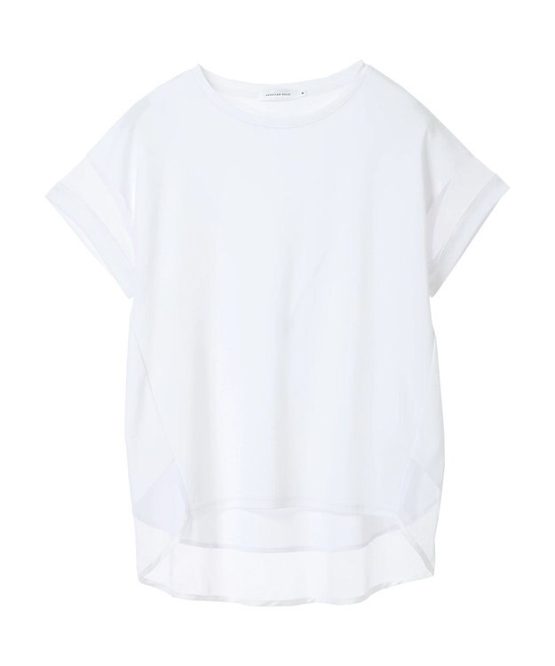 AMERICAN HOLIC 接触冷感チュールＭＩＸカットプルオーバー Off White