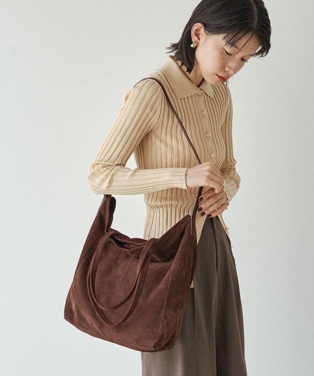 russet 【2025AW新作】スエード2WAYトートバッグ(CE-1577) D.Brown