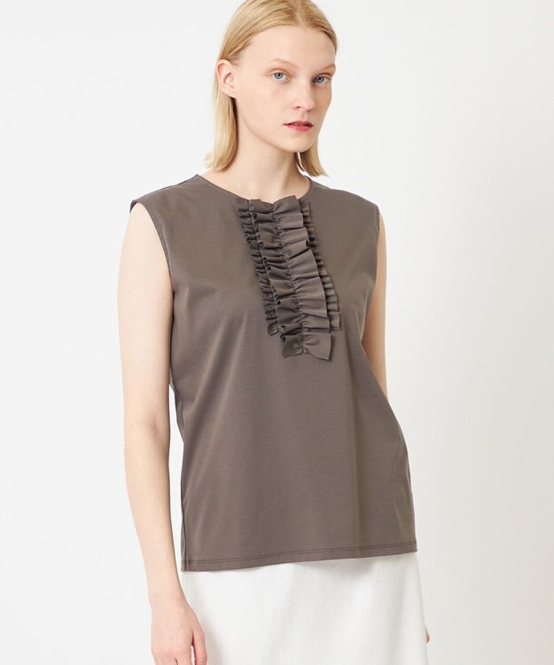 BEIGE， 【S-size】GERBERA / フリルトップス Khaki