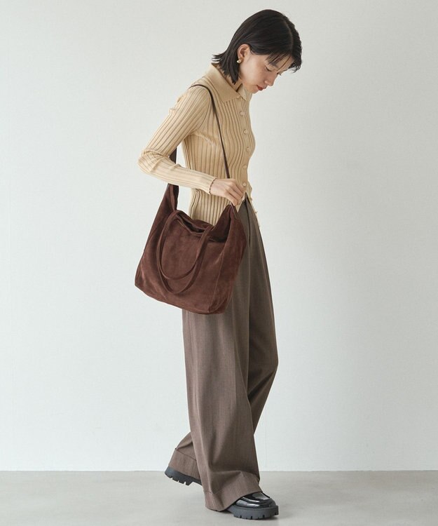 russet スエード2WAYトートバッグ(CE-1577) D.Brown