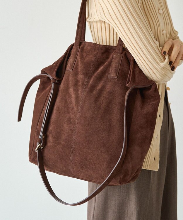 russet スエード2WAYトートバッグ(CE-1577) D.Brown