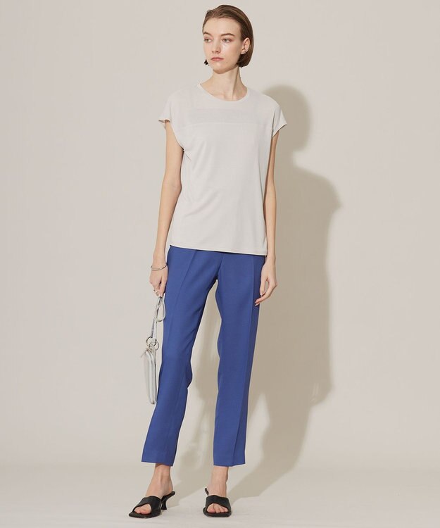 ICB 【新色追加・接触冷感・UVケア・速乾・洗える】FluidBackSatin ドロストパンツ ブルーベリー系