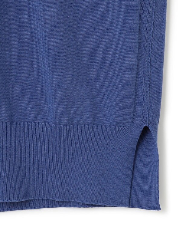 23区 【洗える】シルクコットン カーディガン ダルブルー系