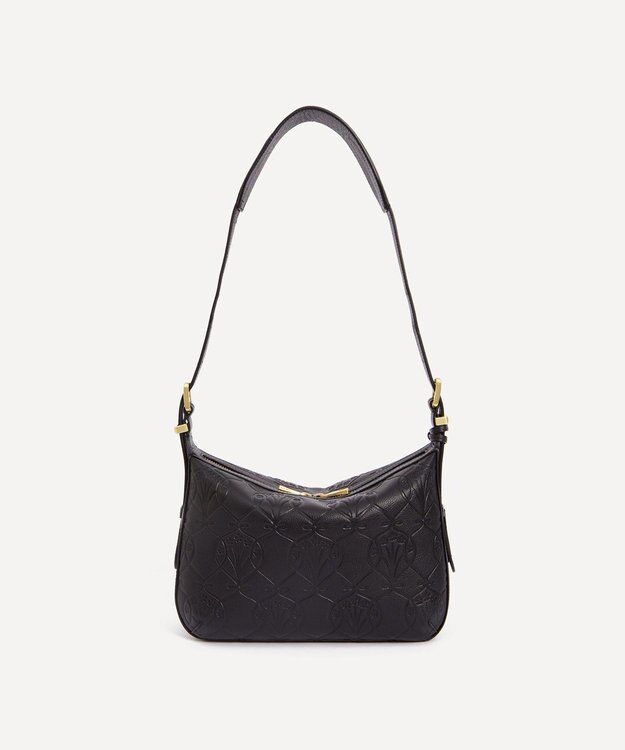 LIBERTY. アイフィス エンボスド コンプトン ショルダーバッグ ブラック
