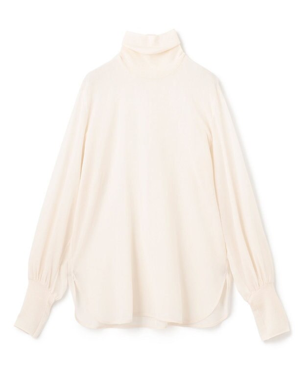 BEIGE， 【洗える】MOYE / ハイネックブラウス Ecru