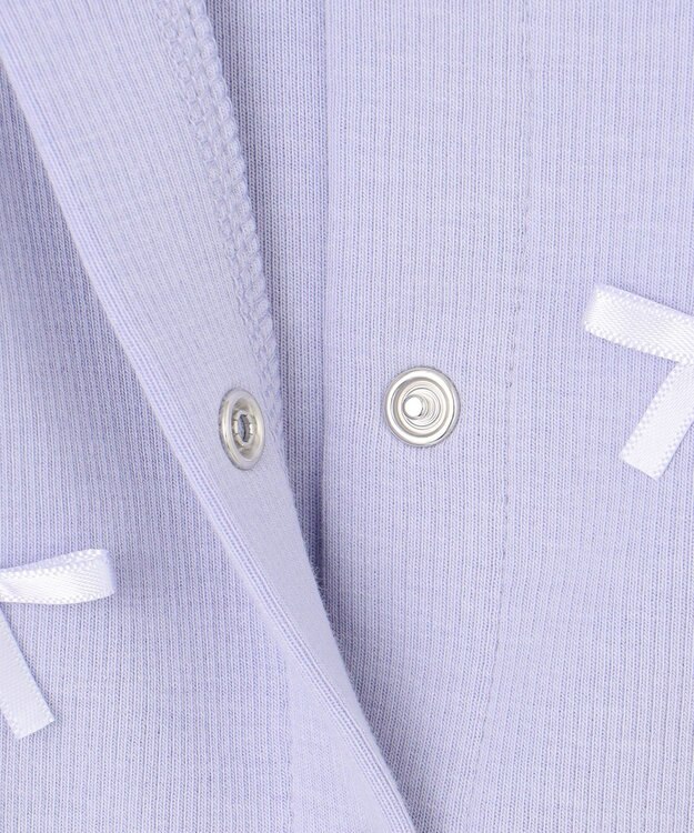 ANY KIDS スナップボタン リボンカーディガン サックスブルー