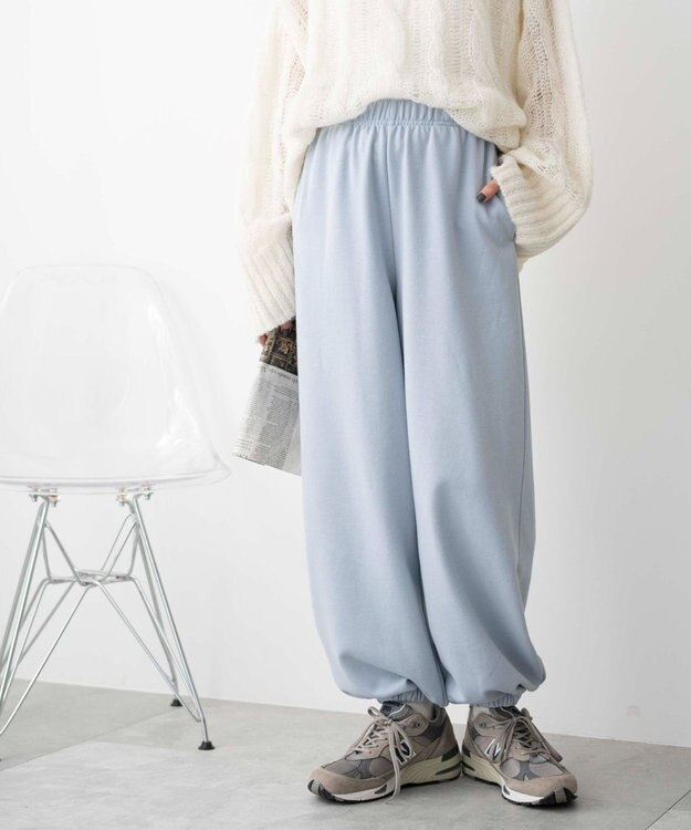 WEGO スウェットジョガーパンツ サックス