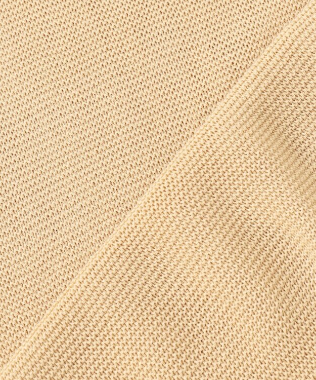 ANY 【洗濯機可/UVカット/アンチピリング】ハーフスリーブガーターニット イエロー