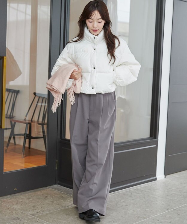 WEGO パディングショートブルゾン ホワイト