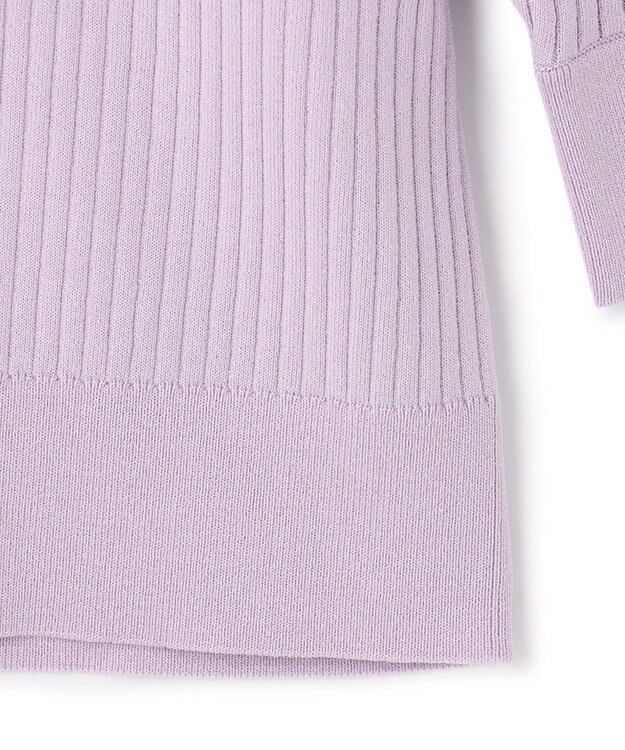 ICB 【洗える】コットンポリエステルリブ プルオーバー ライラック系