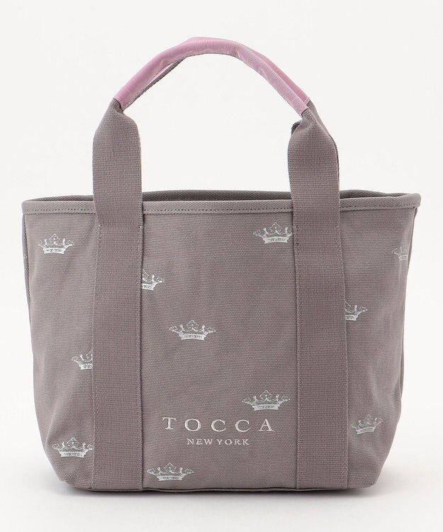 TOCCA CROWN DOTS CANVASTOTE トートバッグ ライトグレー系