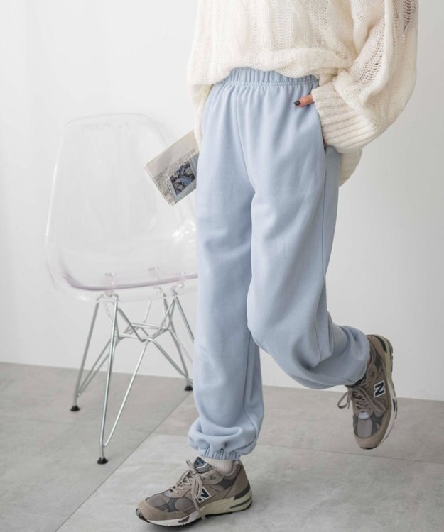 WEGO スウェットジョガーパンツ サックス